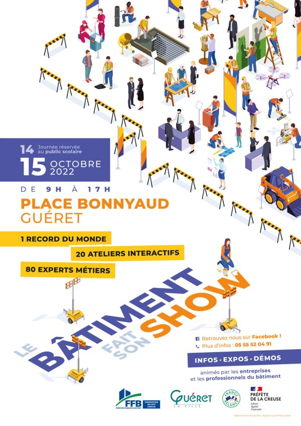 Affiche le bâtiment fait son show