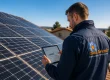 Technicien SolAvenir contrôlant la production d'une installation photovoltaïque
